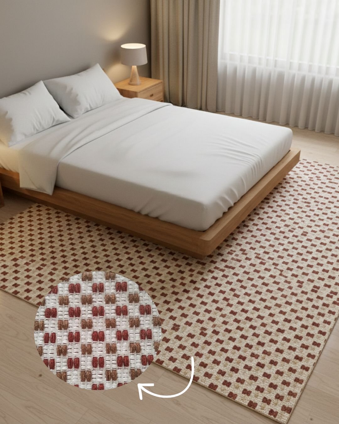 tapetao pilão coral Tapete Pilão Quarto/ Sala/ Escritório - Imagem 1